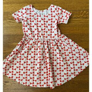 June & January Girls' Red Bow Print Skater Dress Size 4
